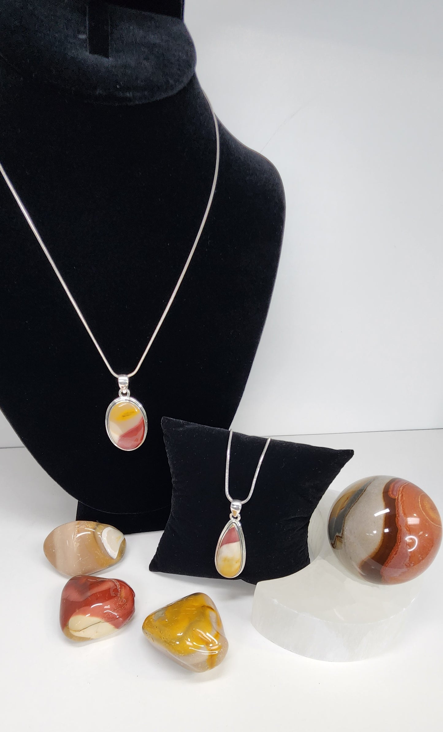 Sterling Silver Mookaite Jasper Pendants
