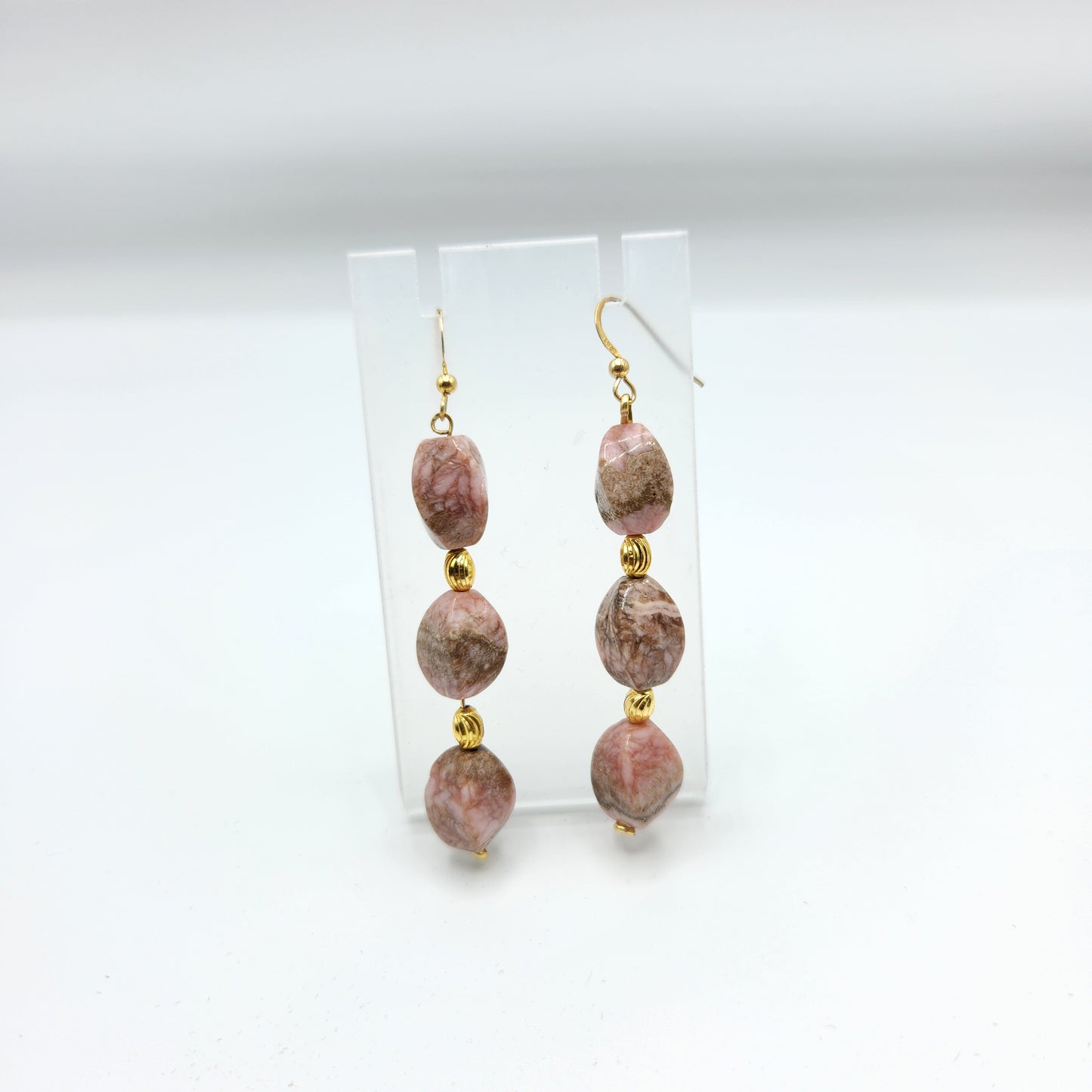 Rhodochrosite Earrings – Emotional Healing | Self-Love | Heart Chakra Activation