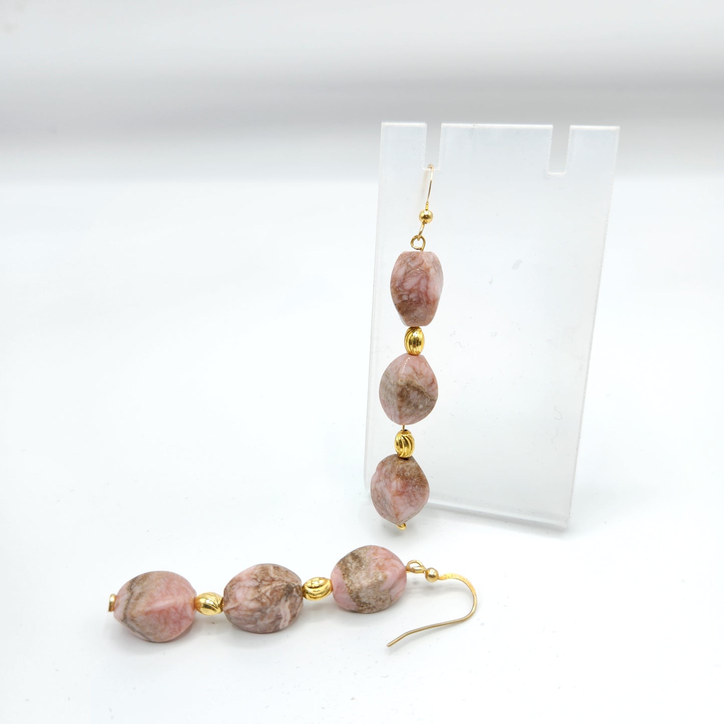 Rhodochrosite Earrings – Emotional Healing | Self-Love | Heart Chakra Activation