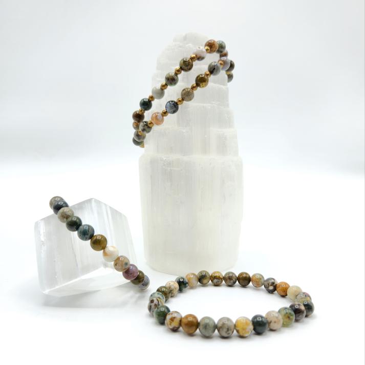 Ocean Jasper Bracelets - Inner Strength | Eliminates Stress | Emotional Clarity | Patience
