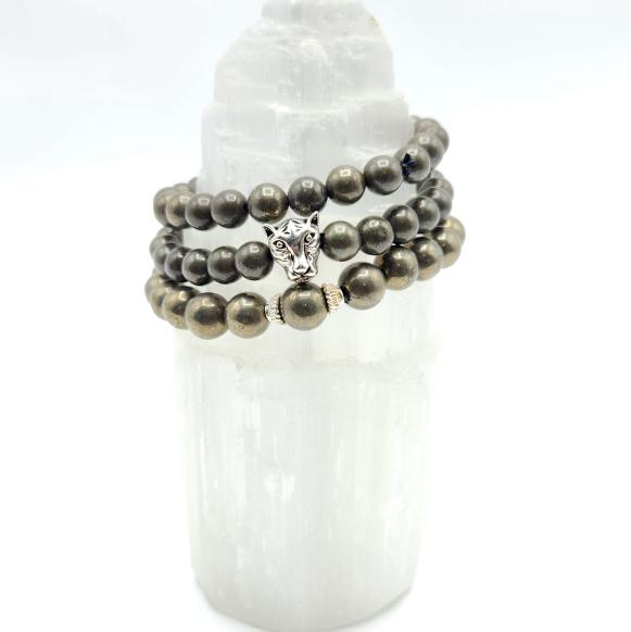 Pyrite Beaded Bracelet – Protection | Prosperity | Confidence