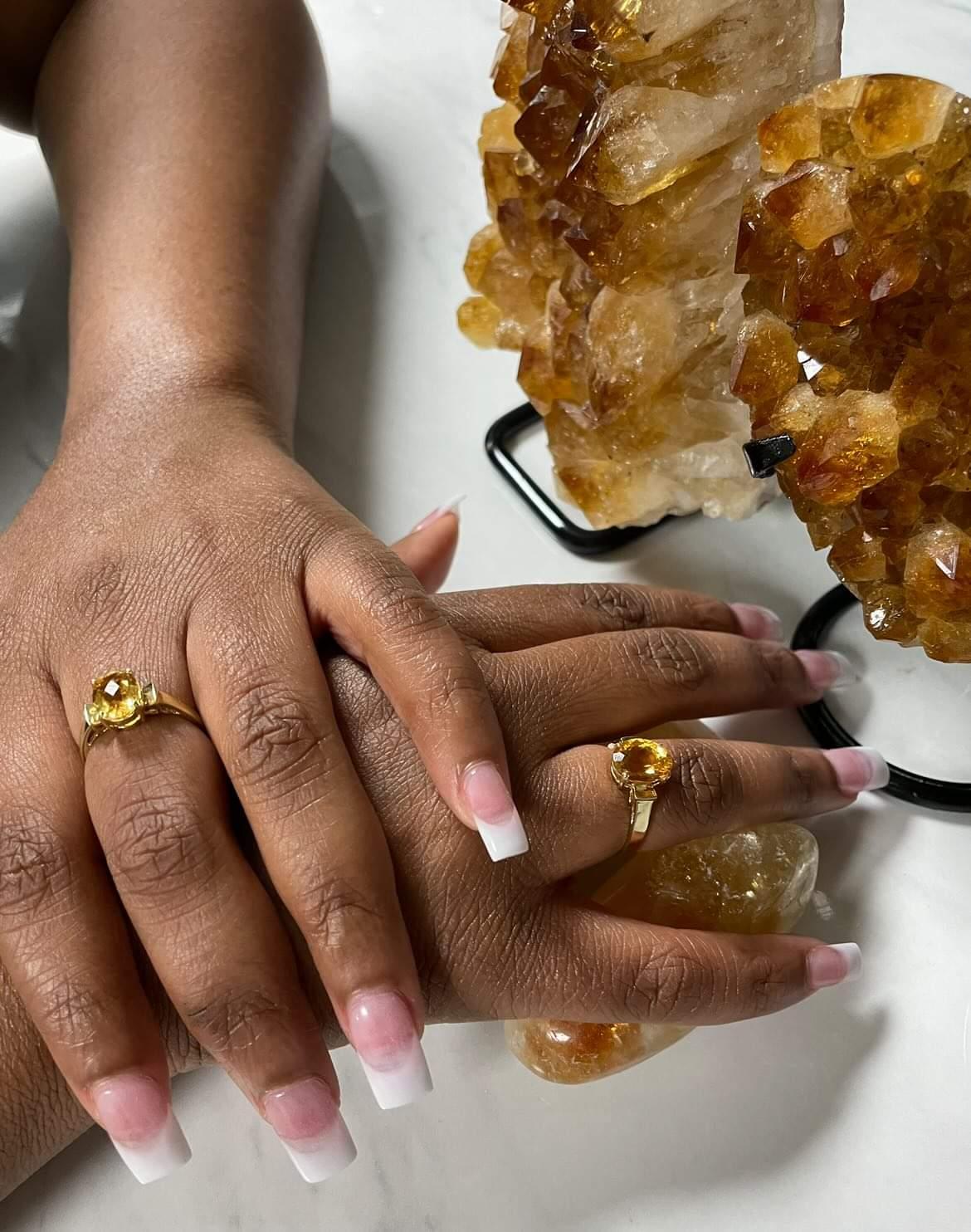 14k Gold Citrine Ring- Happiness | Positivity | Abundance