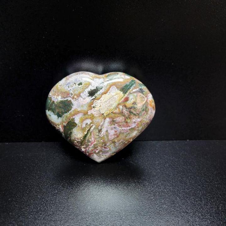 Ocean Jasper Heart- Inner Strength | Eliminates Stress | Emotional Clarity | Patience