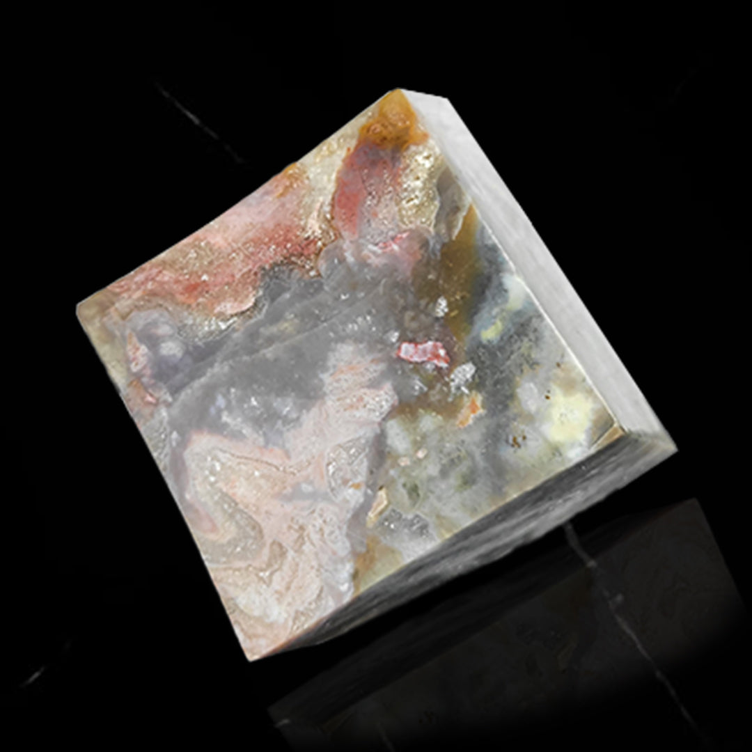Ocean Jasper Cube.- Inner Strength | Eliminates Stress | Emotional Clarity | Patience