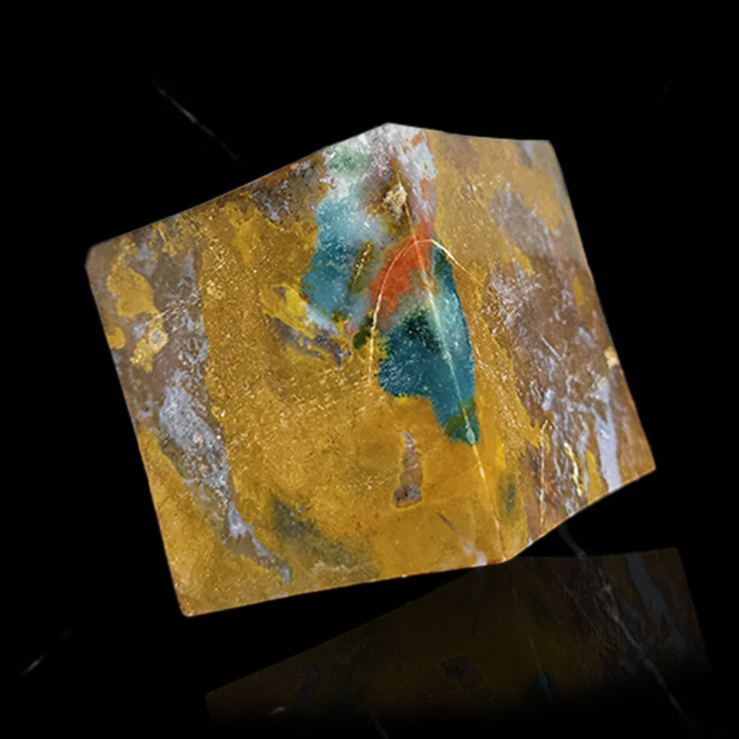 Ocean Jasper Cube - Inner Strength | Eliminates Stress | Emotional Clarity | Patience