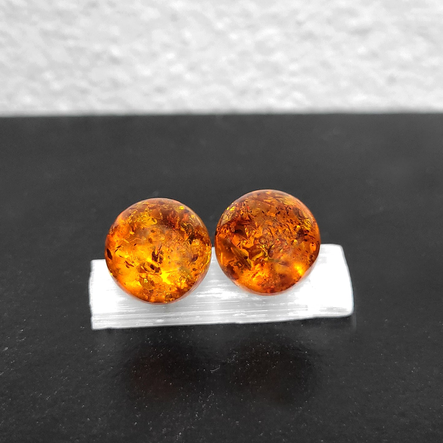 Amber stud earrings -Increases energy levels| Clears Depression |Purifying | Relieves Physical Pain