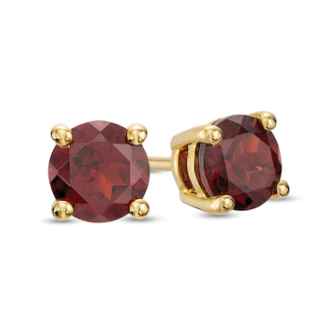 Garnet Circle Earrings-Increases Feelings Of Support And Joy | Self Worth | Releases Panic Worry And Anxiety | Reproductive Health