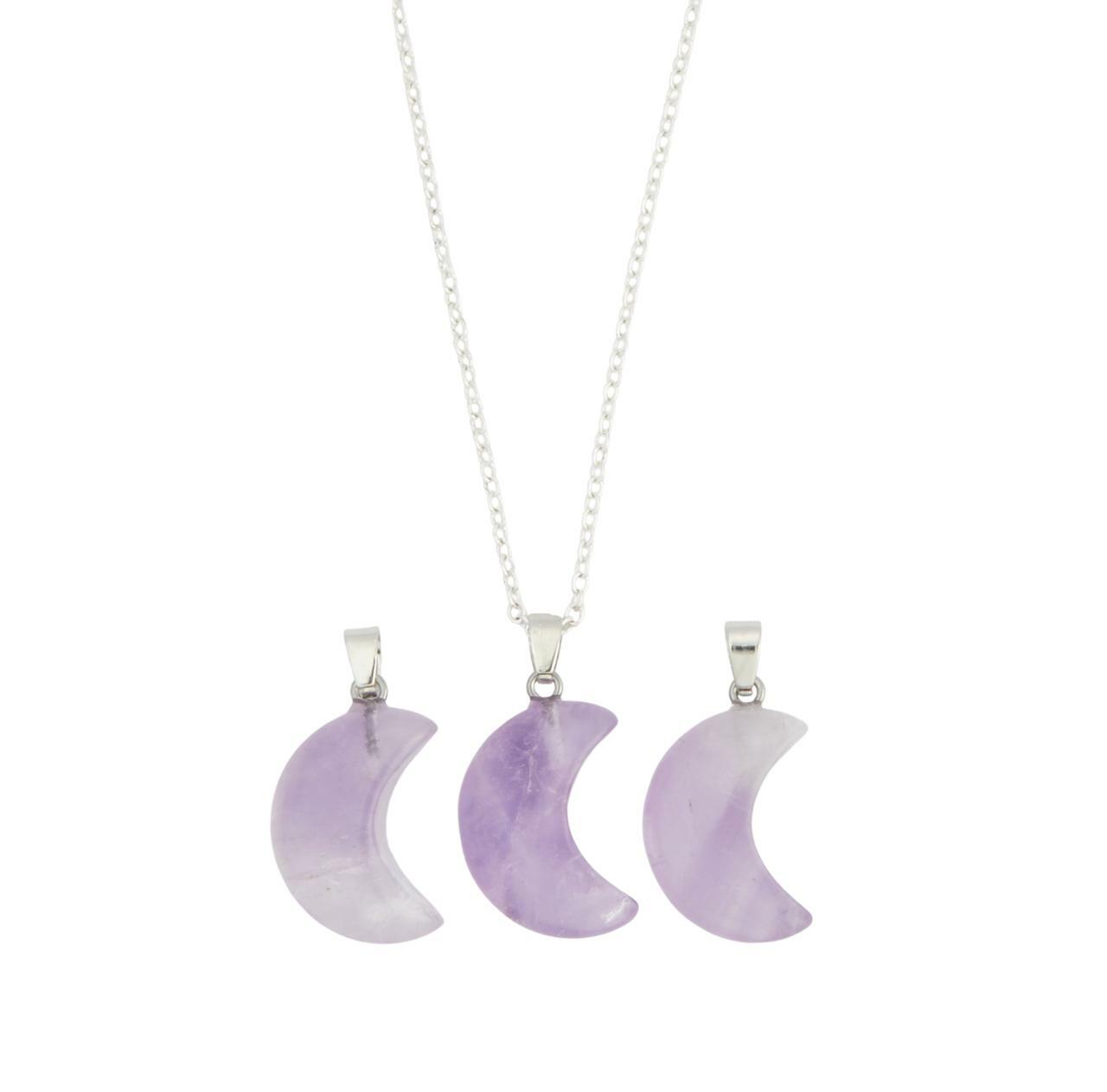 Amethyst Crescent Moon Pendant- Peace | Intuition | Harmony