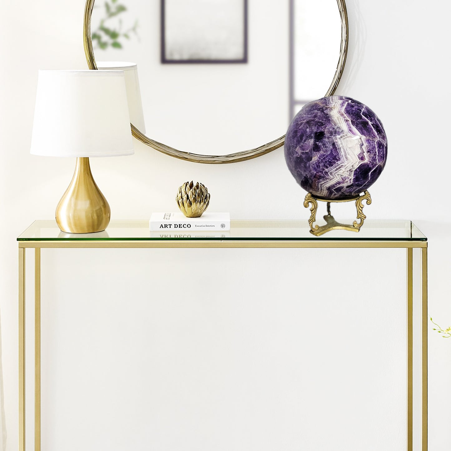 Chevron Amethyst Sphere- Peace | Intuition | Harmony