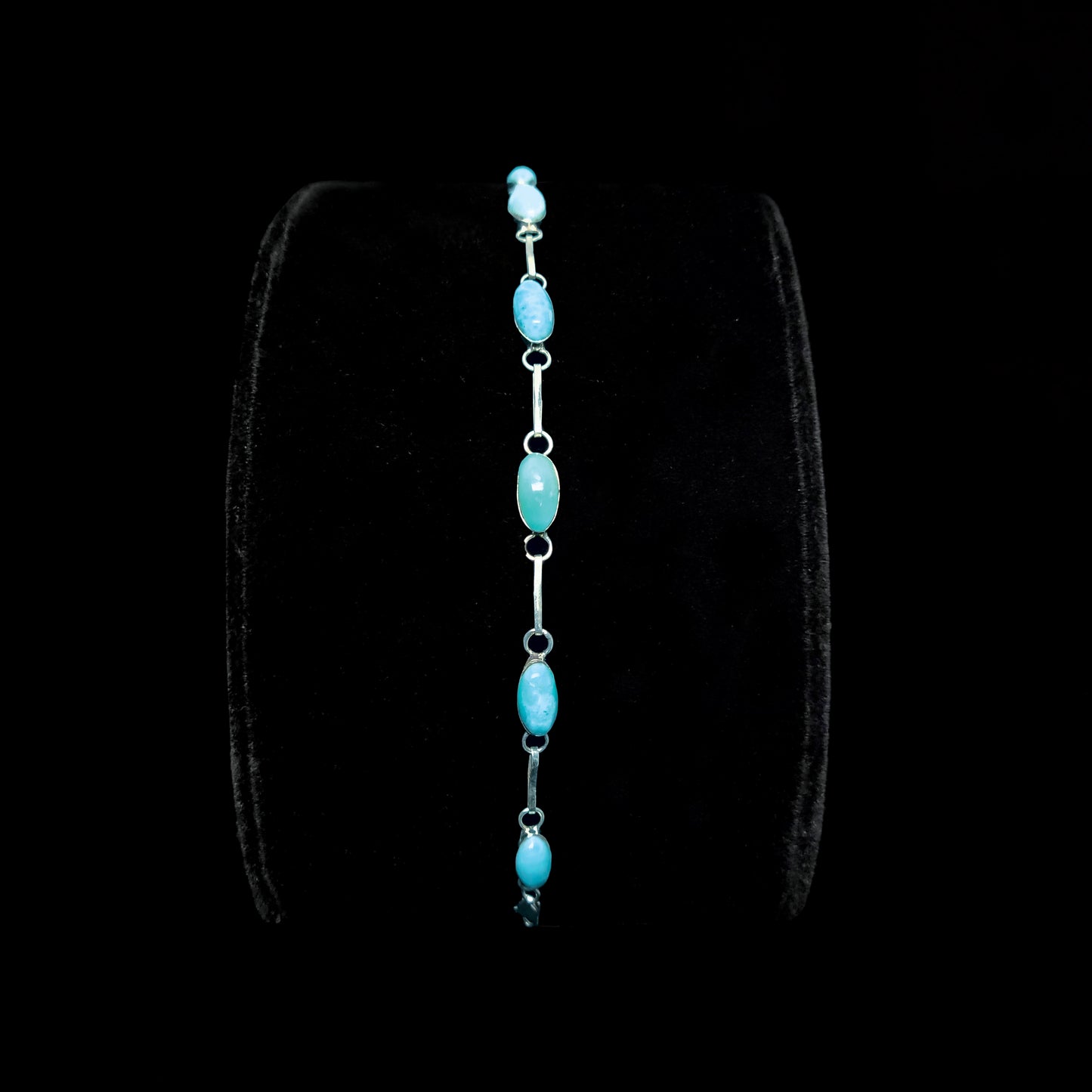 Sterling Silver Larimar Bracelet- Feminine power | Great for healers & caretakers | Release of negative emotions | Self nurturing