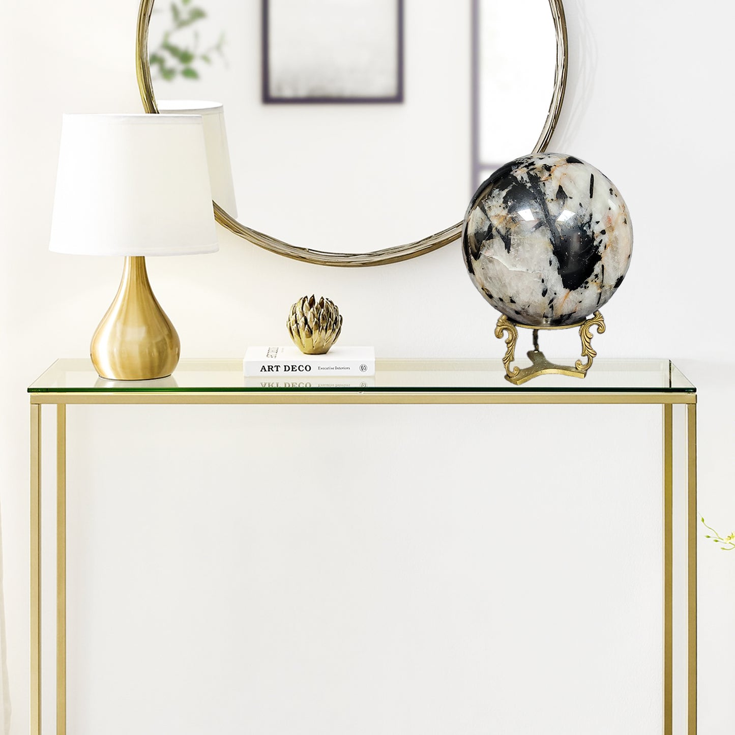 Tourmalined Quartz Sphere- Purfication | Recovery From Negative Influences