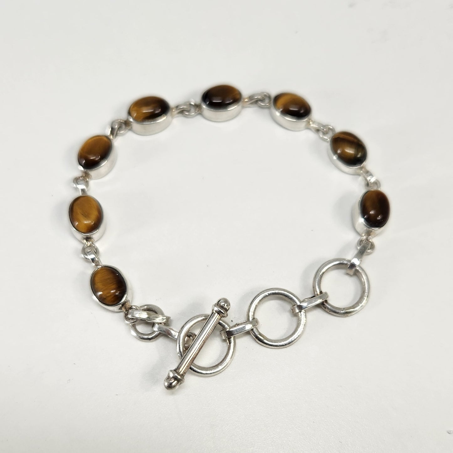 Sterling Silver Tiger Eye Bracelet- Resilience | Protection | Balance