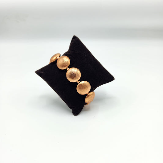 Boho Copper Disc Beaded Bracelet | Handmade Wellness Jewelry