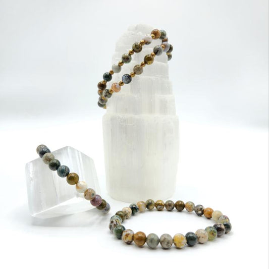 Ocean Jasper Bracelets - Inner Strength | Eliminates Stress | Emotional Clarity | Patience