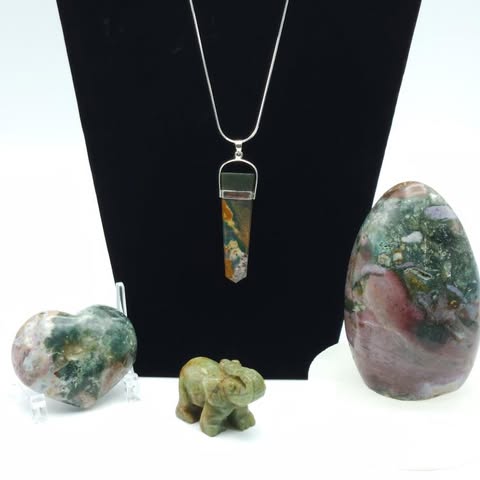 Sterling Silver Ocean Jasper Pendant