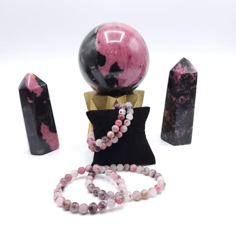 High Quality Rhodonite Bracelets – Compassion, Balance &amp; Emotional Healing