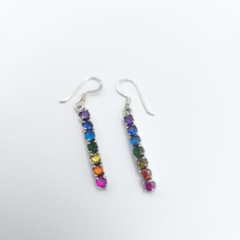 Sterling Silver Chakra Earrings