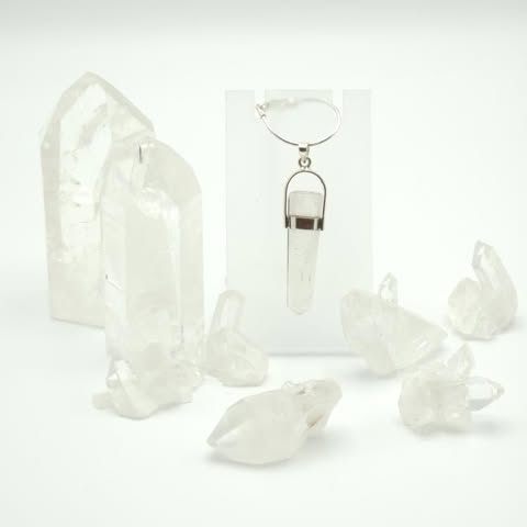 Sterling Silver Clear Quartz Point Pendant