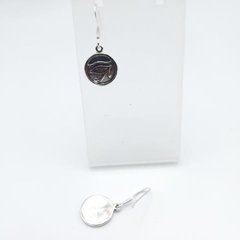Eye Of Ra Sterling Silver Earrings