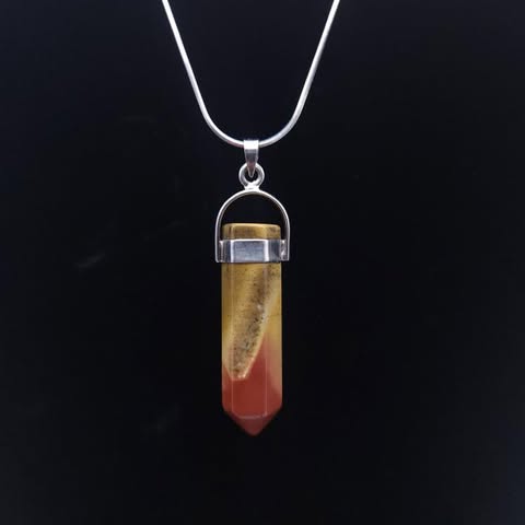 Sterling Silver Mook Jasper Point