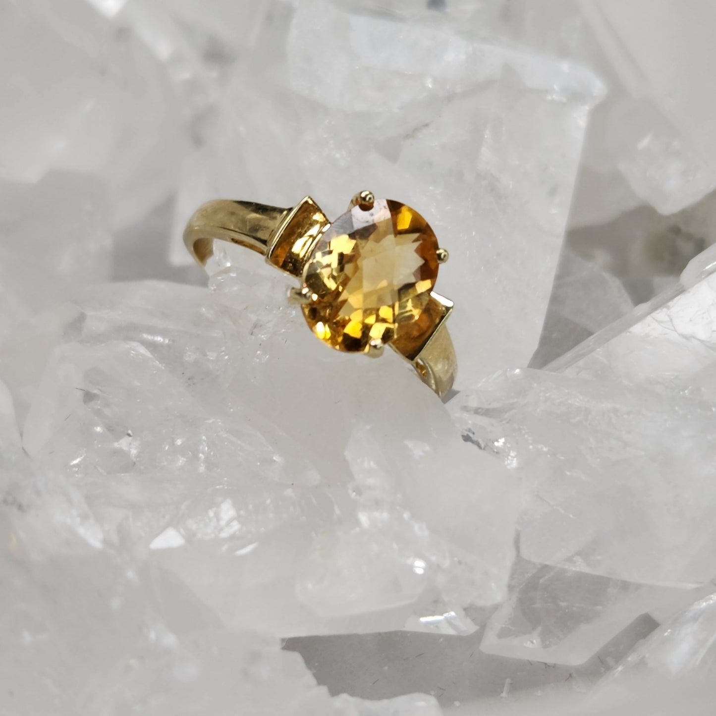 14k Gold Citrine Ring- Happiness | Positivity | Abundance