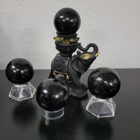 Black Tourmaline Spheres- Protection | Security | Removing negativity