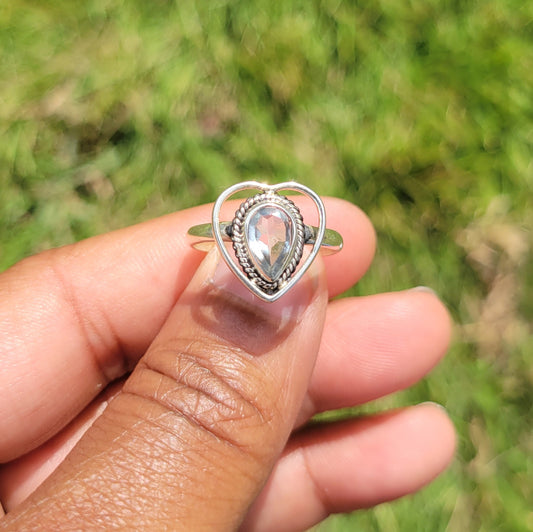 Sterling Silver Aquamarine Ring: Luck | Hope | Optimism