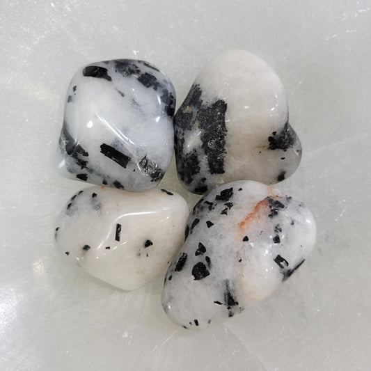 Tourmalined Quartz Palm Stones- Purfication | Recovery From Negative Influences