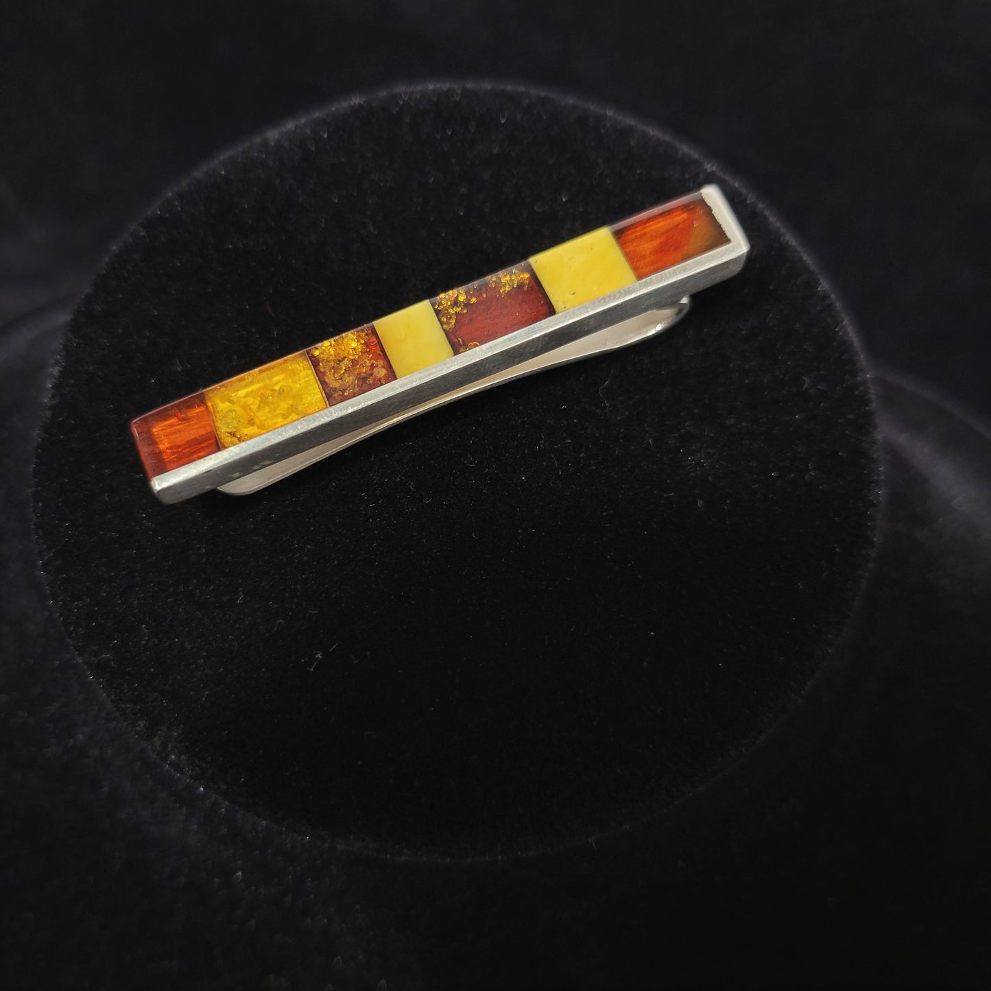 Sterling Silver Amber Money Clip-Amber-Increases energy levels|Personal evolution|Purifying