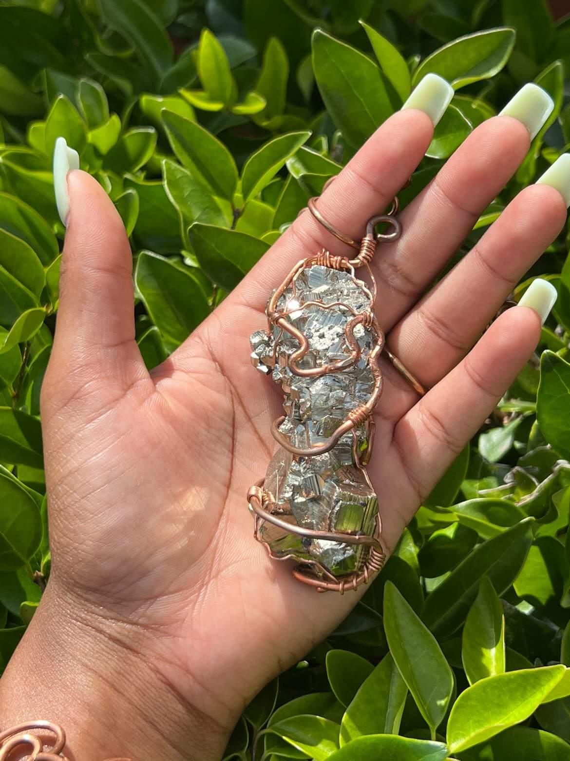Pyrite Copper Wrapped Pendant- Wealth | Abundance | New Opportunities
