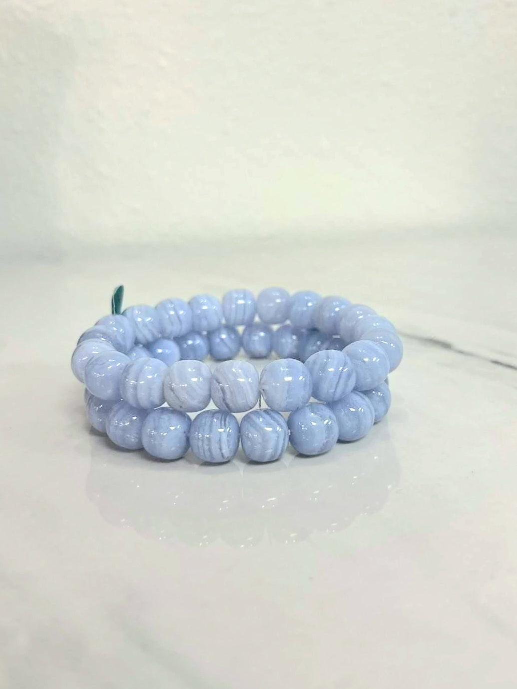 Blue Lace Agate Bracelets -Calming | Clarity | Communication