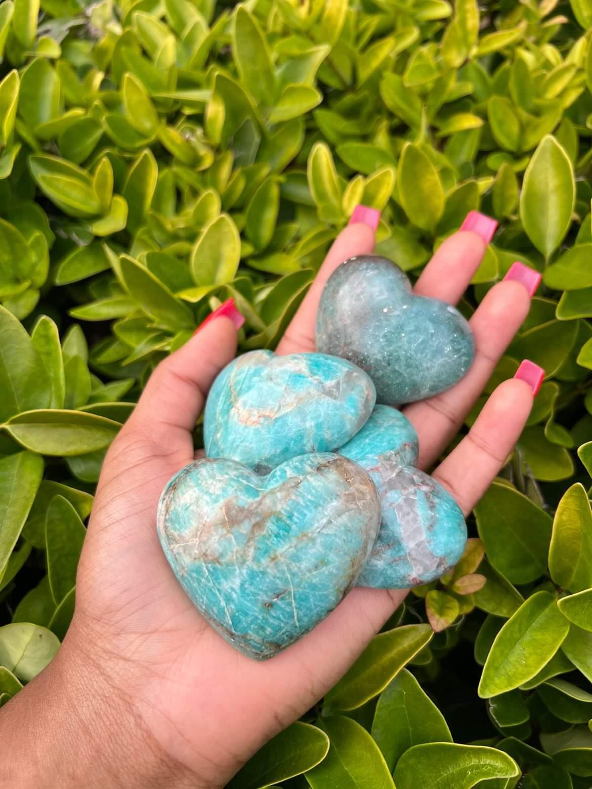 Amazonite Hearts- Luck | Hope | Optimism