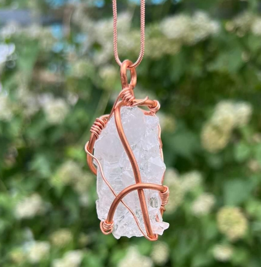 Copper Wrapped Clear Quartz - Manifestation | Meditation | Evaluation