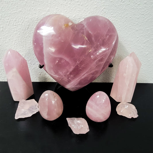 Rose Quarts Heart - Love | Gentleness | Emotional Healing
