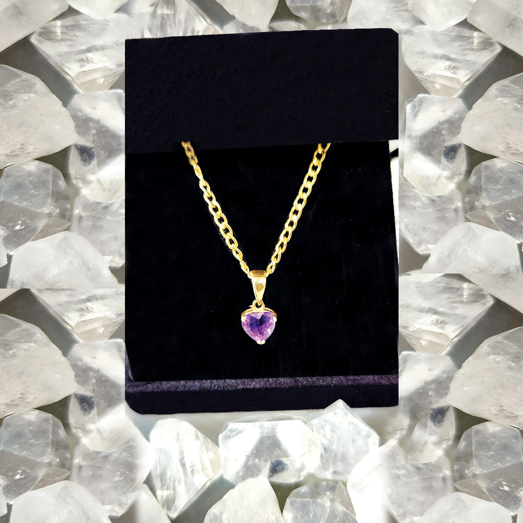 Amethyst Pendant Set in 14k Gold-- Peace | Intuition | Harmony
