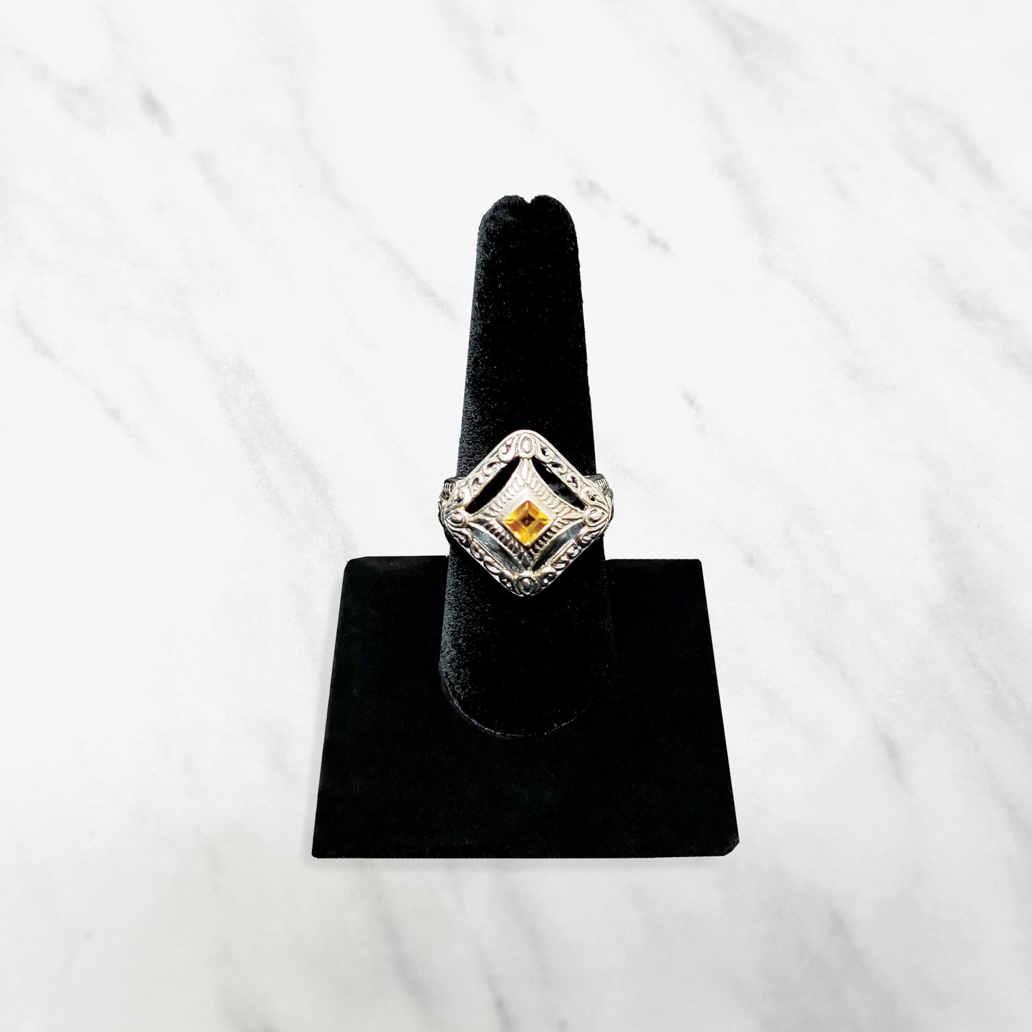 Sterling Silver Citrine Ring.- Happiness | Positivity | Abundance