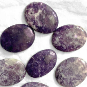 Lepidolite Palm Stone- Dissipates Negativity |Clears Blockages | Overcome Economic Slumps